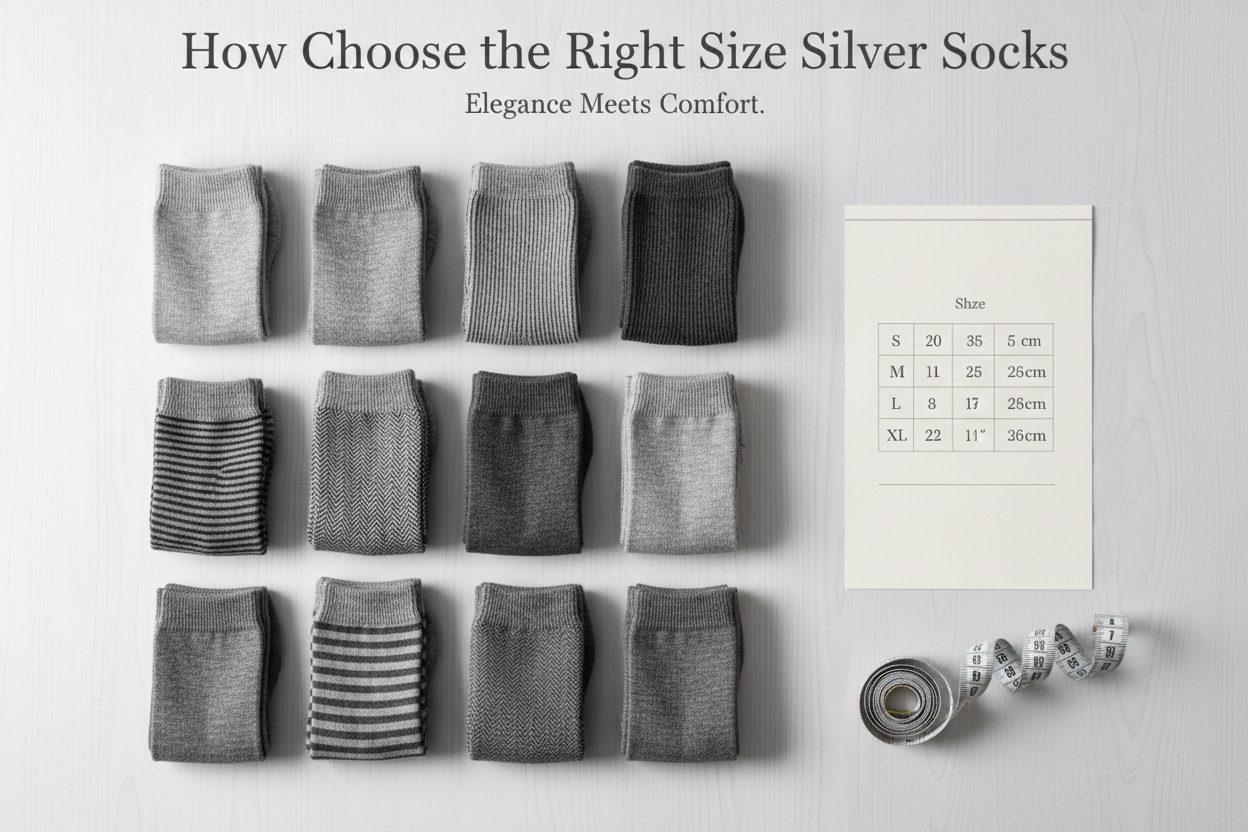 How to Choose the Right Size Silver Socks?