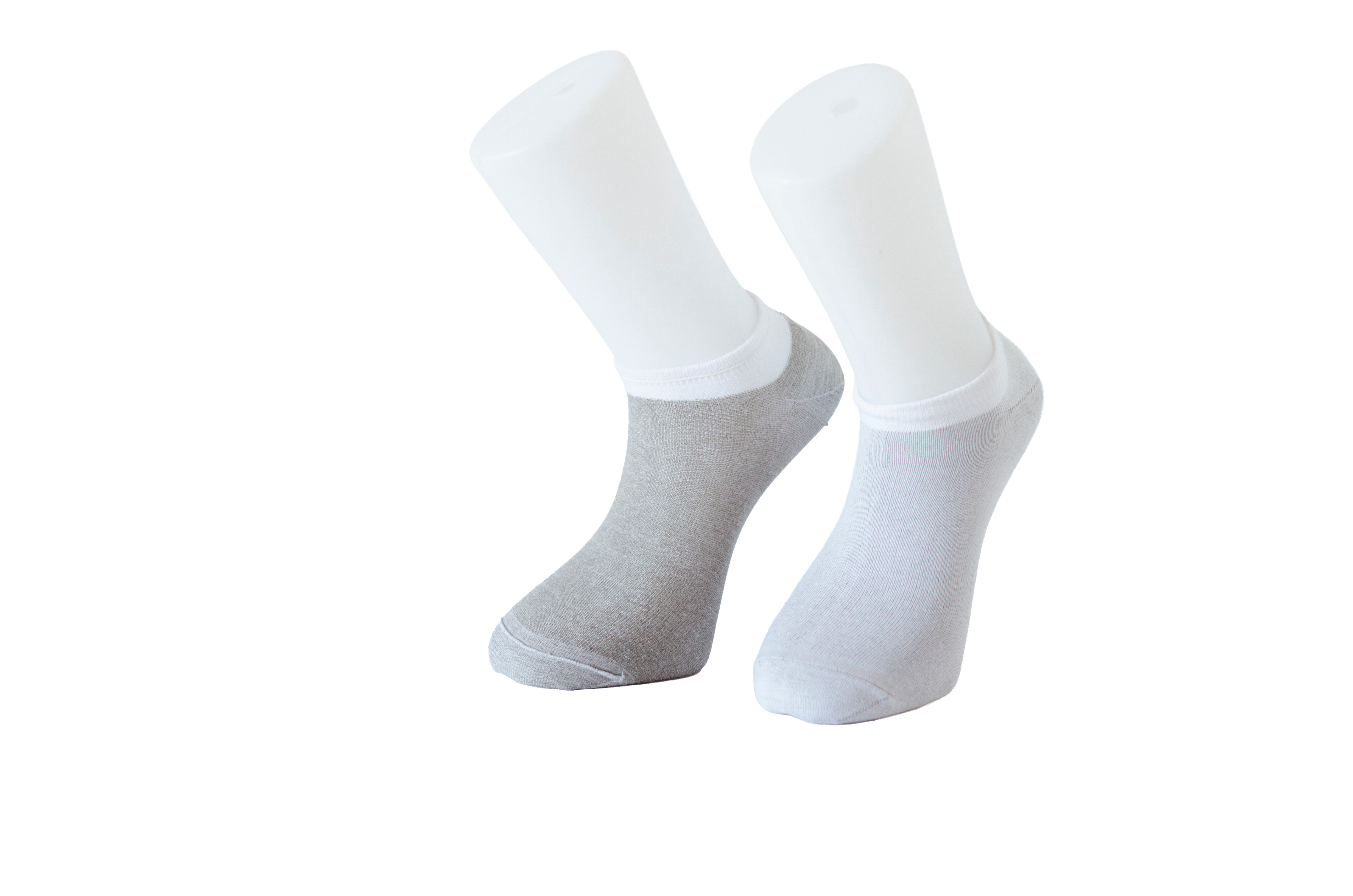 Ankle White bamboo silver socks (2-pair) — SUPRGOODS anti-odor socks